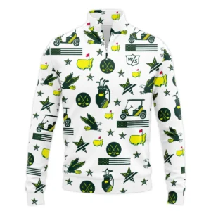 Golf Pattern Green Wilson Staff Masters Tournament Zipper Hoodie Shirt All Over Prints QTMT180724A1WSZHD