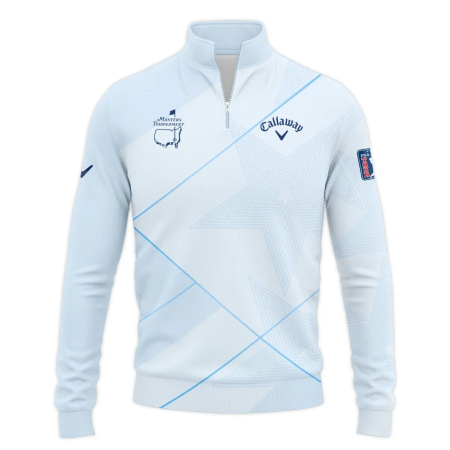 Light Blue Color Callaway Masters Tournament Quarter-Zip Jacket All Over Prints QTMT2407A1CLWSWZ