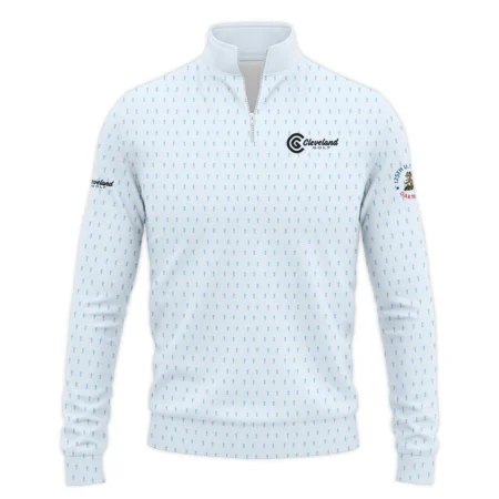 Special Release Light Blue Cleveland Golf Golf 125th U.S. Open Oakmont Quarter-Zip Jacket All Over Prints QTUSM8724A2CLSWZ