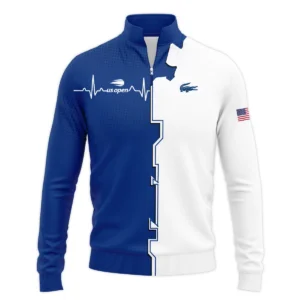 Heartbeat Blue Color Lacoste US Open Tennis Zipper Hoodie Shirt All Over Prints QTUST260724A1LCZHD