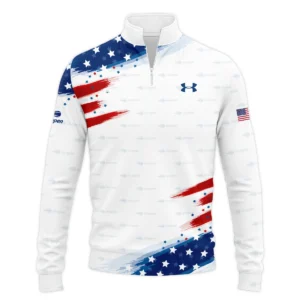 Flag American Under Armour US Open Tennis Zipper Hoodie Shirt All Over Prints QTUST260724A2UAZHD