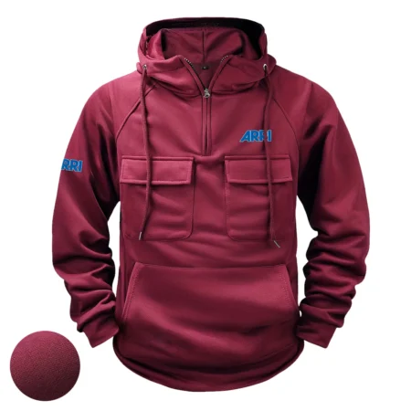 Special Release Nature Photography x Arri Brand Tactical Quarter Zip Hoodie BLNP170724A1AR - WineRed