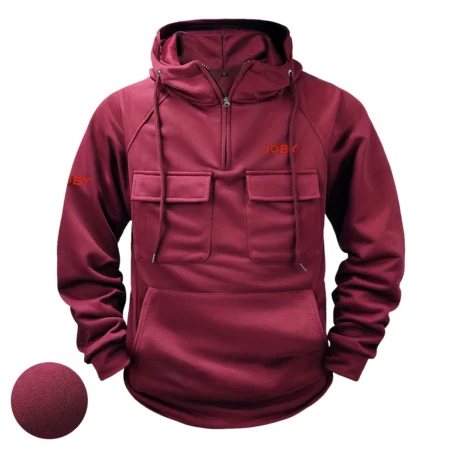 Special Release Nature Photography x Joby Brand Tactical Quarter Zip Hoodie BLNP170724A1JB - WineRed