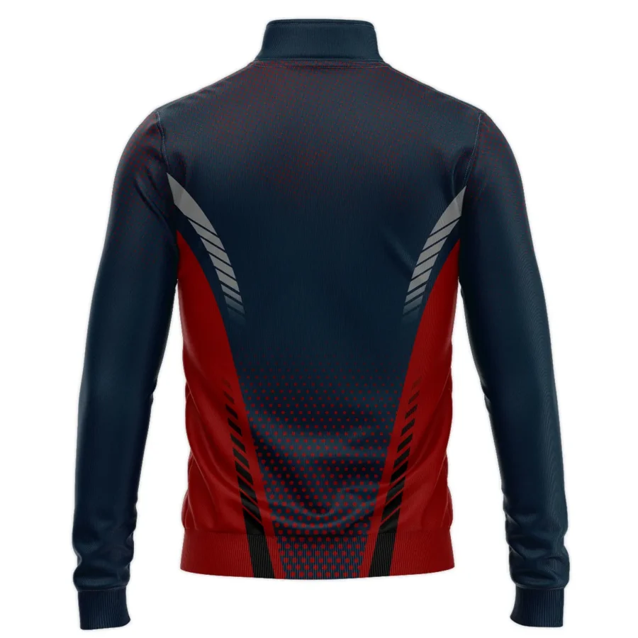 Collab Release Dark Blue Red Rolex Masters Tournament Quarter-Zip Jacket All Over Prints BLMT220724A2ROXSWZ