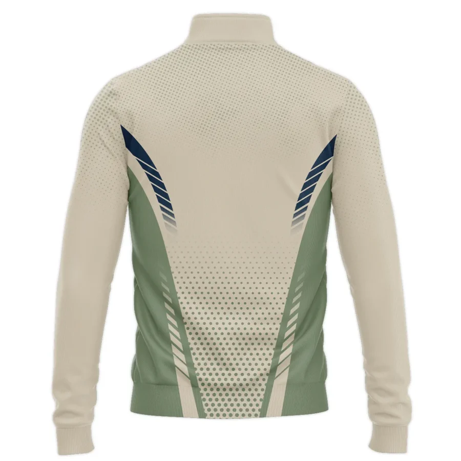 Collab Release Tan Green Wilson Staff Masters Tournament Quarter-Zip Jacket All Over Prints BLMT220724A3WSSWZ