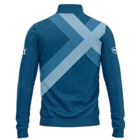 Special Release Wilson Staff 152nd Open Championship Slightly Desaturated Blue Background Performance Quarter Zip Sweatshirt With Pockets All Over Prints HOTOP080724A01WSTS