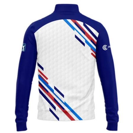 Special Release Cleveland Golf 152nd Open Championship Blue Red Straight Line White Background Performance Quarter Zip Sweatshirt With Pockets All Over Prints HOTOP090724A01CLETS