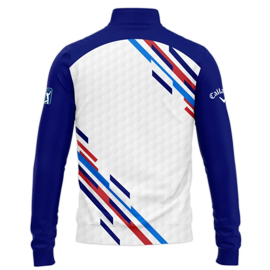 Special Release Callaway 152nd Open Championship Blue Red Straight Line White Background Performance Quarter Zip Sweatshirt With Pockets All Over Prints HOTOP090724A01CLWTS