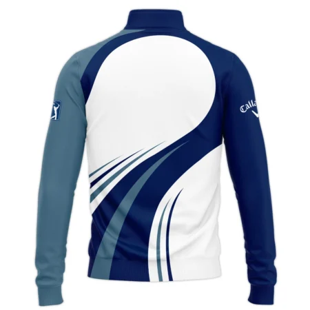 Callaway 152nd Open Championship White Mostly Desaturated Dark Blue Performance Quarter-Zip Jacket All Over Prints HOTOP270624A02CLWSWZ