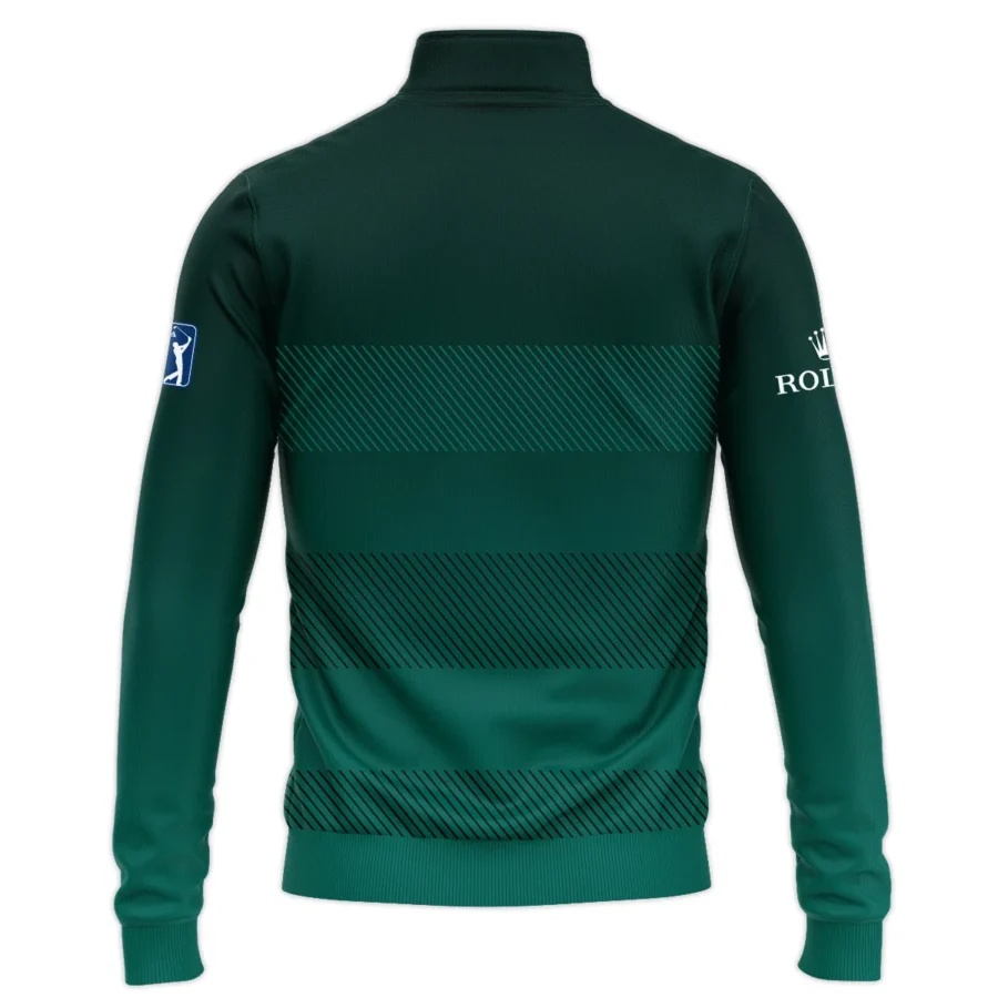 152nd Open Championship Rolex Dark Green Gradient Line Pattern Quarter-Zip Jacket All Over Prints HOTOP280624A01ROXSWZ