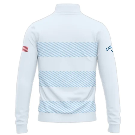 Quarter Zip Jacket Shirt Callaway 125th US Open Championship Light Blue Background Line Blue HOUSG120724A02CLWSWZ