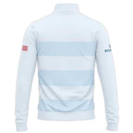 Quarter Zip Jacket Shirt Rolex 125th US Open Championship Light Blue Background Line Blue HOUSG120724A02ROXSWZ