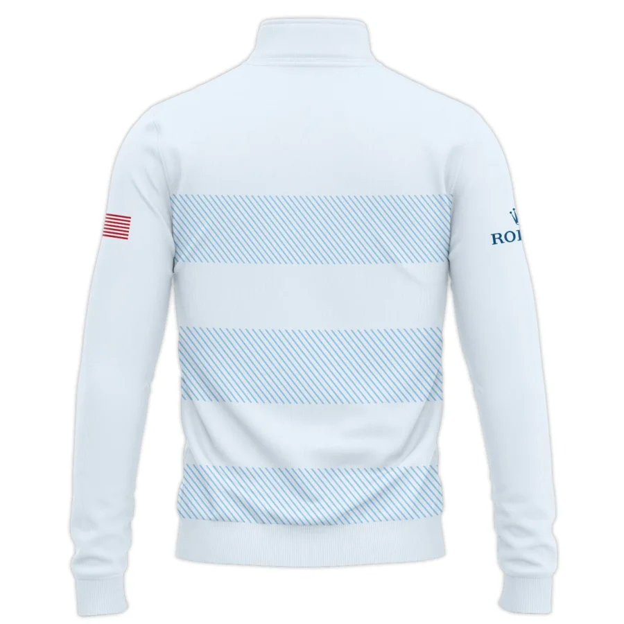 Quarter Zip Jacket Shirt Rolex 125th US Open Championship Light Blue Background Line Blue HOUSG120724A02ROXSWZ