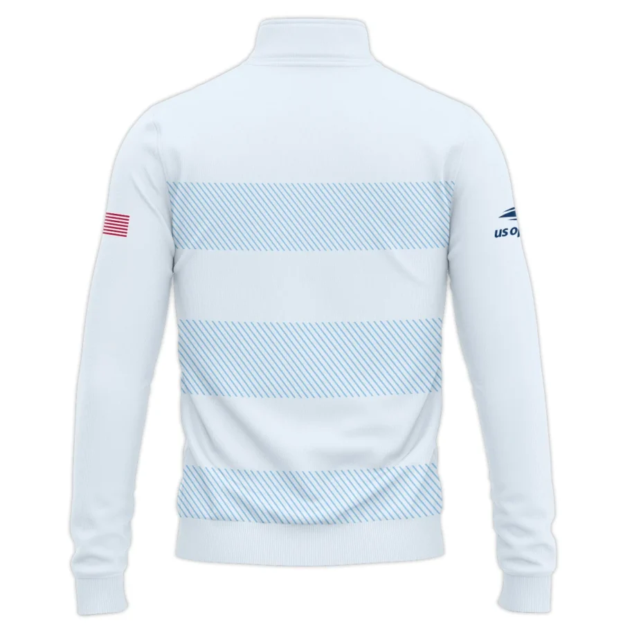 US Open Tennis Light Blue Background Line Under Armour Quarter-Zip Jacket Style Classic