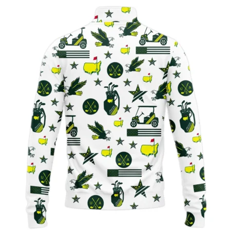 Golf Pattern Green Wilson Staff Masters Tournament Quarter-Zip Jacket All Over Prints QTMT180724A1WSSWZ