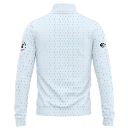 Special Release Light Blue Cleveland Golf Golf 125th U.S. Open Oakmont Performance Quarter Zip Sweatshirt With Pockets All Over Prints QTUSM8724A2CLQZS