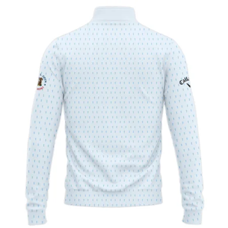 Special Release Light Blue Callaway 125th U.S. Open Oakmont Performance Quarter Zip Sweatshirt With Pockets All Over Prints QTUSM8724A2CLWQZS