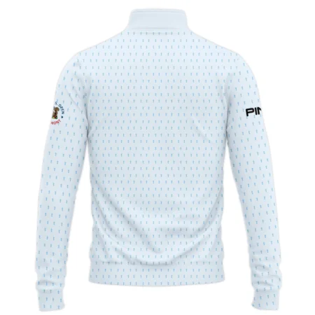 Special Release Light Blue Ping 125th U.S. Open Oakmont Performance Quarter Zip Sweatshirt With Pockets All Over Prints QTUSM8724A2PIQZS