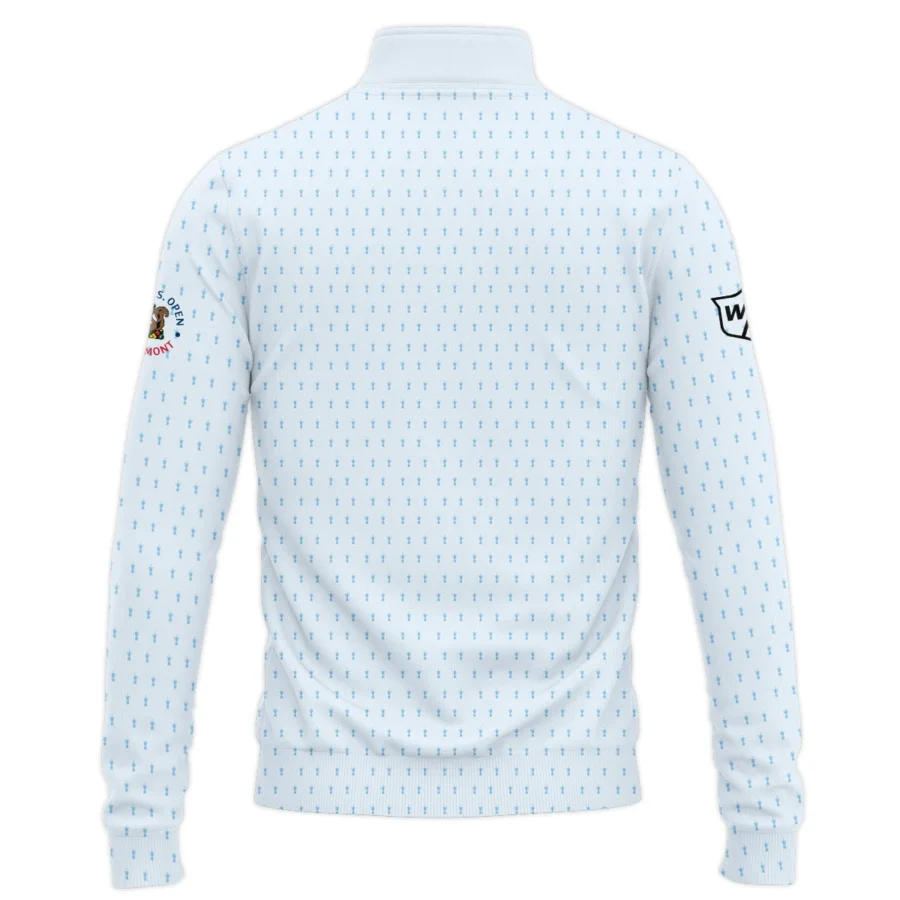 Special Release Light Blue Wilson Staff Golf 125th U.S. Open Oakmont Quarter-Zip Jacket All Over Prints QTUSM8724A2WSSWZ