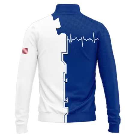 Heartbeat Blue Color Lacoste US Open Tennis Quarter-Zip Jacket All Over Prints QTUST260724A1LCSWZ