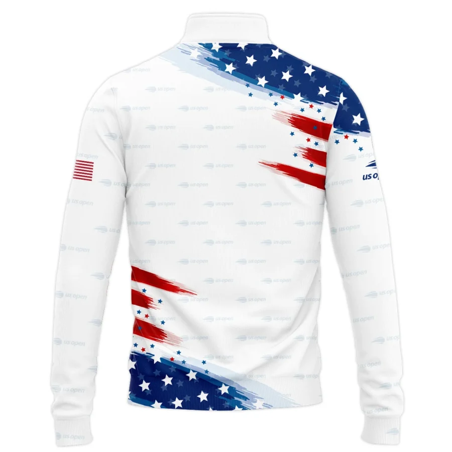 Flag American Ralph Lauren US Open Tennis Quarter-Zip Jacket All Over Prints QTUST260724A2RLSWZ