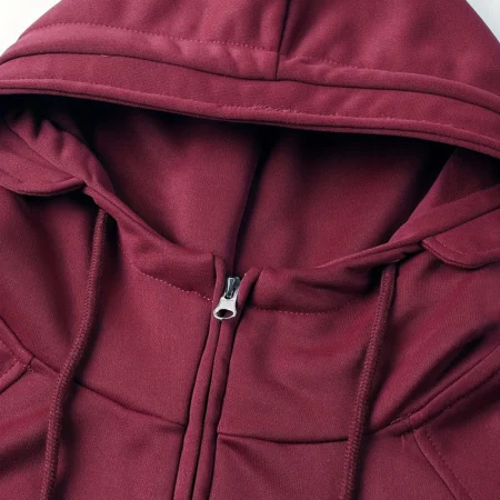 Special Release Nature Photography x GoPro Brand Tactical Quarter Zip Hoodie BLNP170724A1GP - WineRed