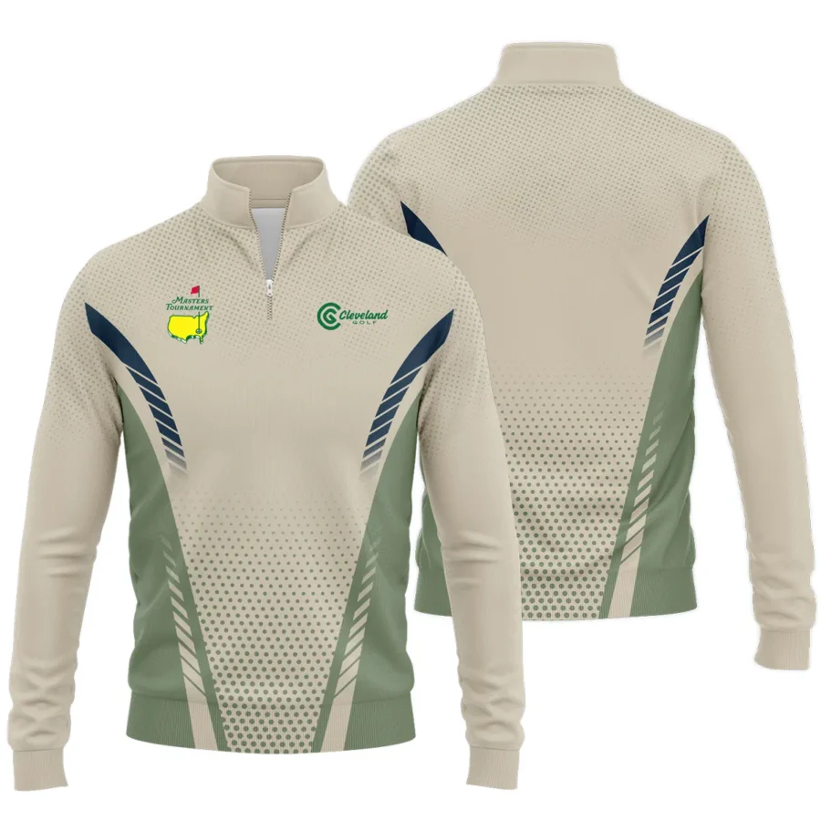 Collab Release Tan Green Cleveland Golf Masters Tournament Quarter-Zip Jacket All Over Prints BLMT220724A3CLESWZ