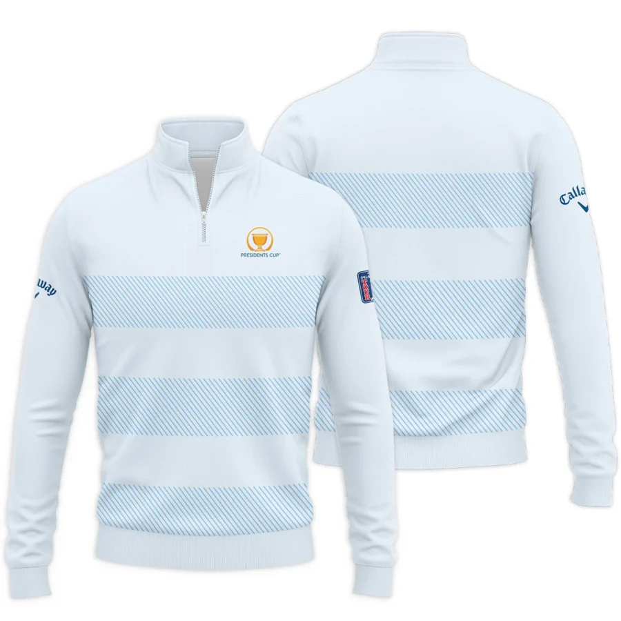 Quarter Zip Jacket Shirt Callaway Presidents Cup Light Blue Background Line Blue HOPDC120724A01CLWSWZ