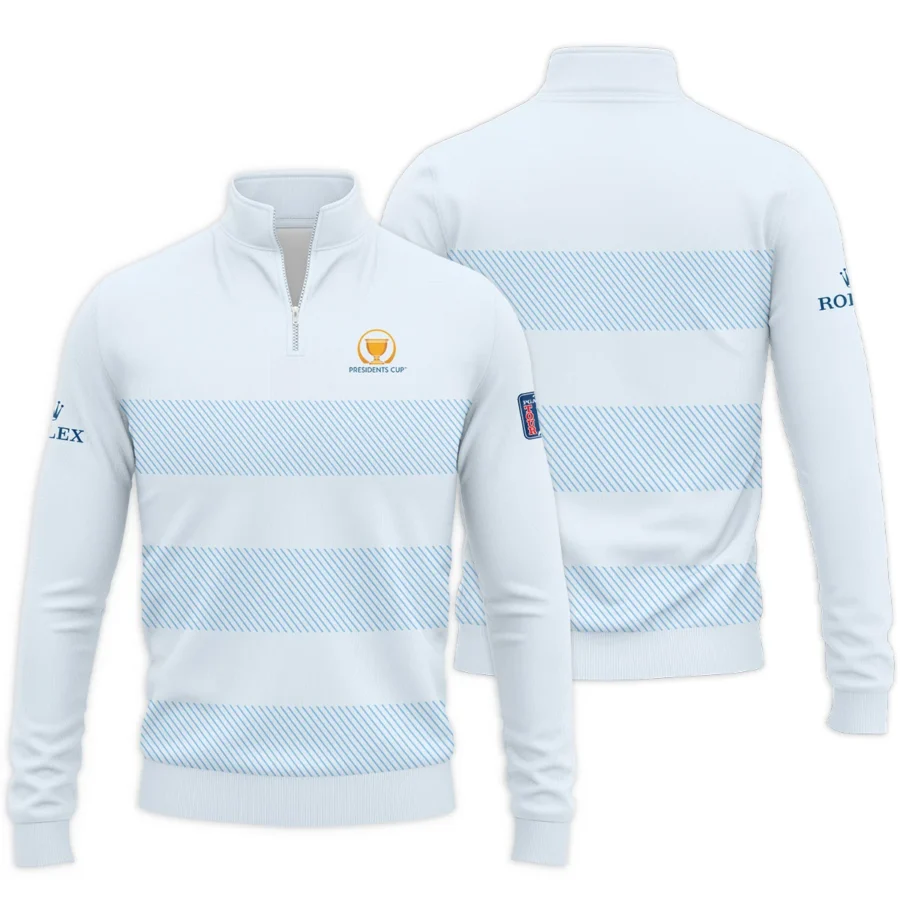 Quarter Zip Jacket Shirt Rolex Presidents Cup Light Blue Background Line Blue HOPDC120724A01ROXSWZ