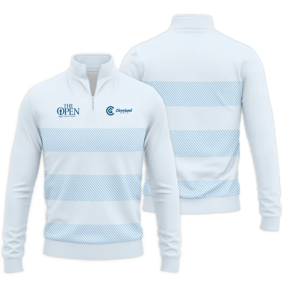 Special Release Cleveland Golf 152nd Open Championship Light Blue Background Line Pattern Quarter-Zip Jacket All Over Prints HOTOP100724A01CLESWZ