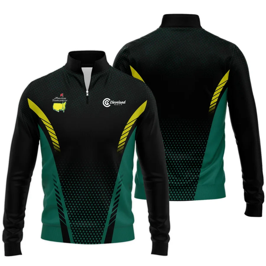 Special Release Green Mix Black Cleveland Golf Masters Tournament Quarter-Zip Jacket All Over Prints QTMT130724A1CLSWZ