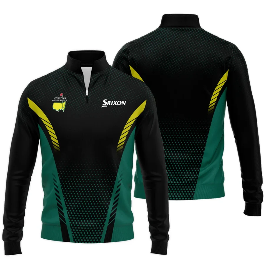 Special Release Green Mix Black Srixon Masters Tournament Quarter-Zip Jacket All Over Prints QTMT130724A1SRSWZ