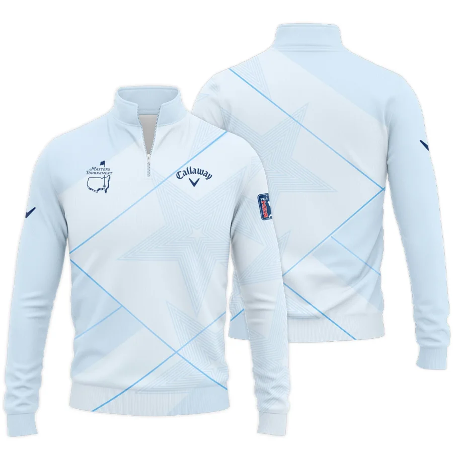 Light Blue Color Callaway Masters Tournament Quarter-Zip Jacket All Over Prints QTMT2407A1CLWSWZ