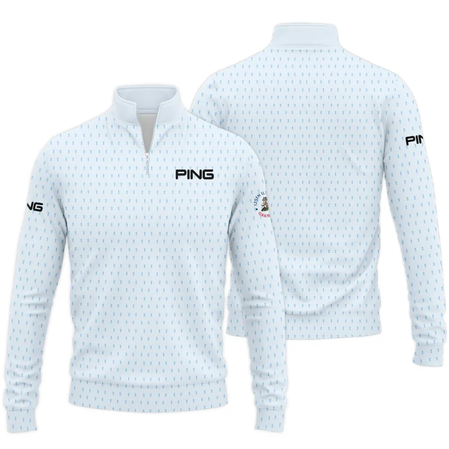 Special Release Light Blue Ping 125th U.S. Open Oakmont Quarter-Zip Jacket All Over Prints QTUSM8724A2PISWZ