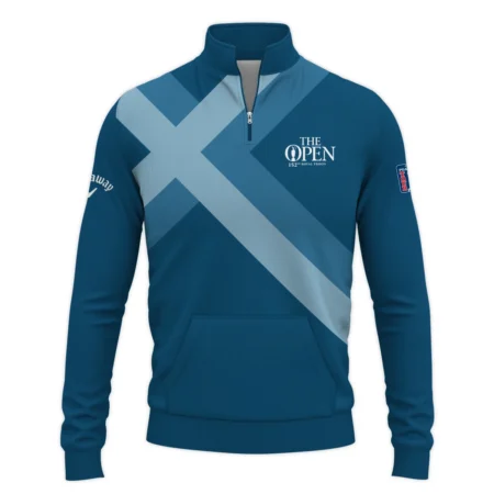 Special Release Callaway 152nd Open Championship Slightly Desaturated Blue Background Performance Quarter Zip Sweatshirt With Pockets All Over Prints HOTOP080724A01CLWTS