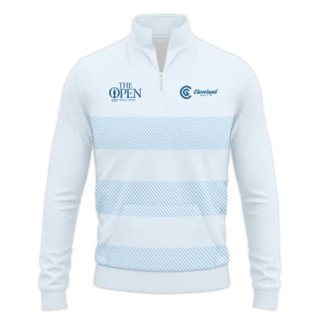 Special Release Cleveland Golf 152nd Open Championship Light Blue Background Line Pattern Performance Quarter Zip Sweatshirt With Pockets All Over Prints HOTOP100724A01CLETS