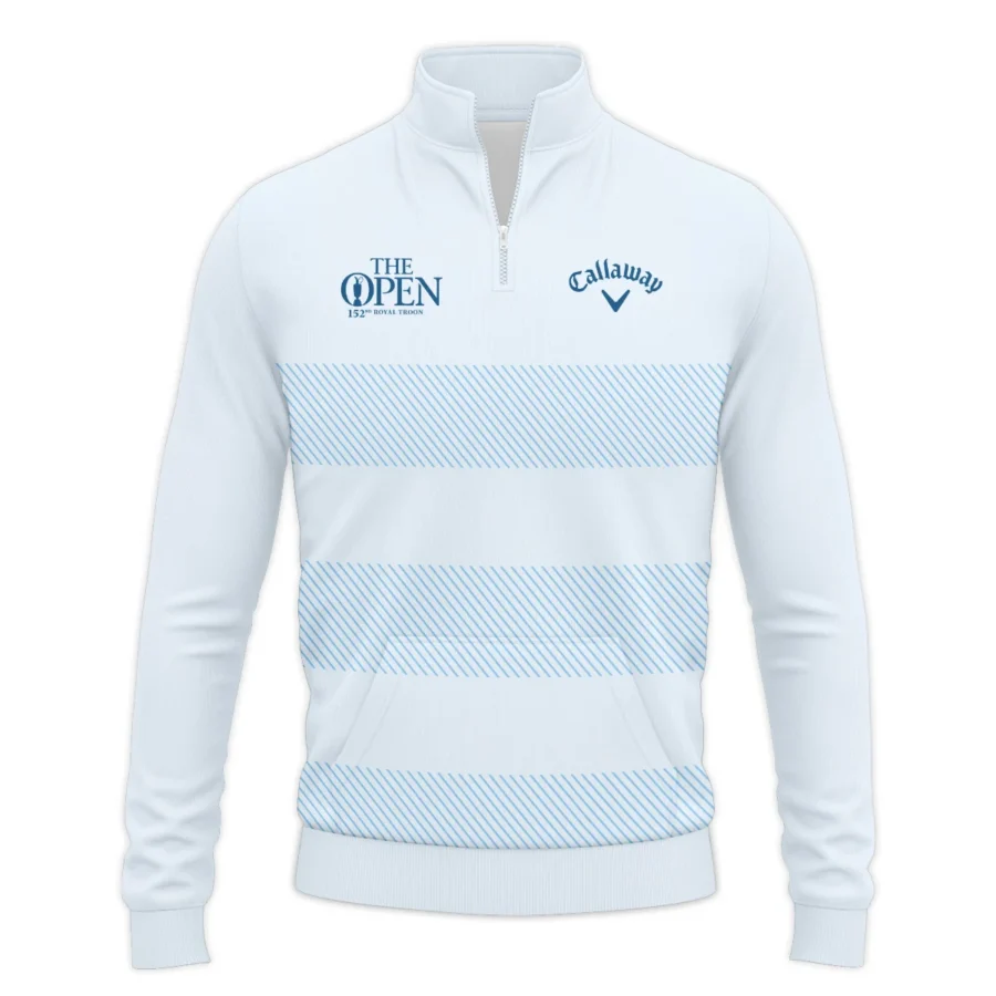 Special Release Callaway 152nd Open Championship Light Blue Background Line Pattern Performance Quarter Zip Sweatshirt With Pockets All Over Prints HOTOP100724A01CLWTS