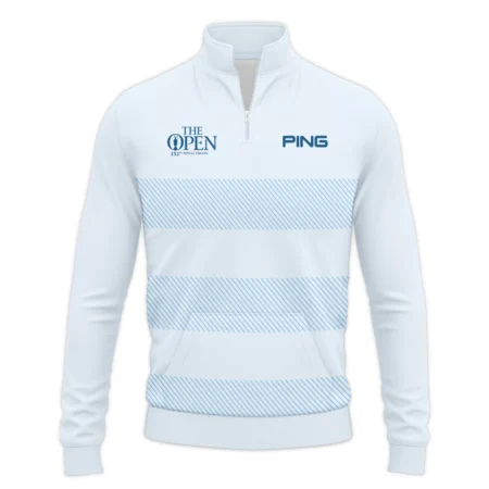 Special Release Ping 152nd Open Championship Light Blue Background Line Pattern Performance Quarter Zip Sweatshirt With Pockets All Over Prints HOTOP100724A01PITS