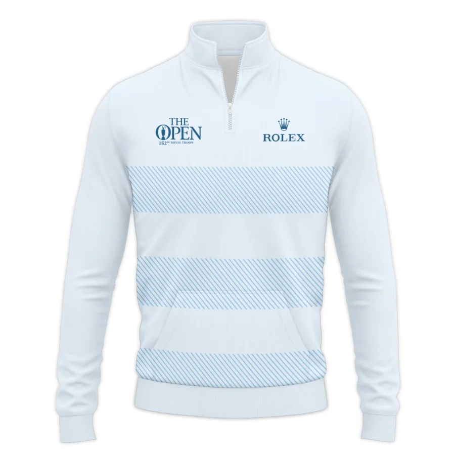 Special Release Rolex 152nd Open Championship Light Blue Background Line Pattern Performance Quarter Zip Sweatshirt With Pockets All Over Prints HOTOP100724A01ROXTS