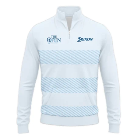 Special Release Srixon 152nd Open Championship Light Blue Background Line Pattern Performance Quarter Zip Sweatshirt With Pockets All Over Prints HOTOP100724A01SRITS