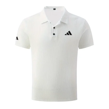 Brand Adidas Mesh Polo Shirt Mens Summer Short Sleeve Golf Shirts QTBR050724A1AD