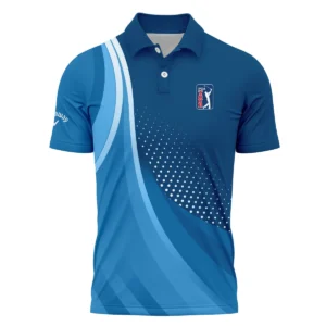 Navy Color Sport Callaway PGA Tour Zipper Polo Shirt All Over Prints QTPGA020824A1CLWZPL