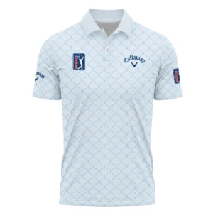 Light Blue Pattern Callaway PGA Tour Zipper Polo Shirt All Over Prints QTPGA020824A2CLWZPL