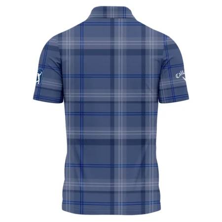 Tartan Navy Color Callaway PGA Tour Zipper Polo Shirt All Over Prints QTPGA020824A3CLWZPL