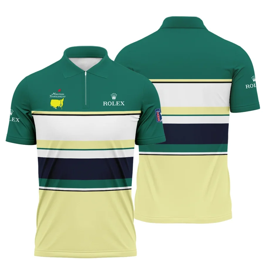 Special Release Zipper Polo Shirt Rolex Masters Tournament All Over Prints HOMT260824A02ROXZPL