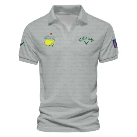 Army Green Pattern Callaway Masters Tournament  V-neck Polo Shirt All Over Prints QTMT13024A1CLWVPL