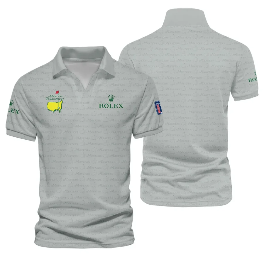 Army Green Pattern Rolex Masters Tournament  V-neck Polo Shirt All Over Prints QTMT13024A1ROXVPL