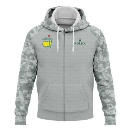 Army Green Pattern Rolex Masters Tournament Zipper Hoodie  All Over Prints QTMT080824A1ROXZHD