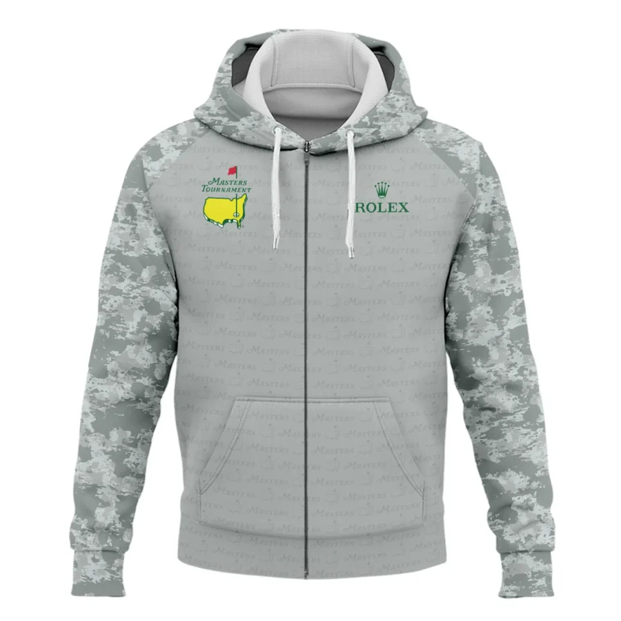 Army Green Pattern Rolex Masters Tournament Zipper Hoodie  All Over Prints QTMT080824A1ROXZHD