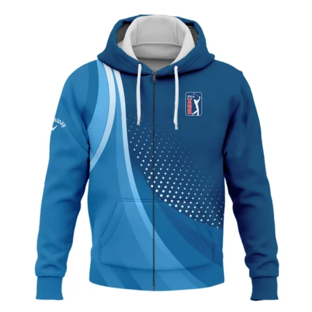 Navy Color Sport Callaway PGA Tour Zipper Hoodie Shirt All Over Prints QTPGA020824A1CLWZHD